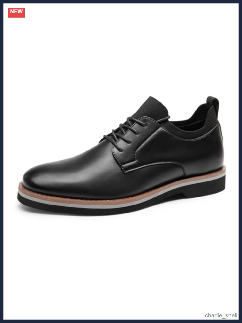 Men's Faux Leather Lace-Up Oxford Dress Shoes Business Casual